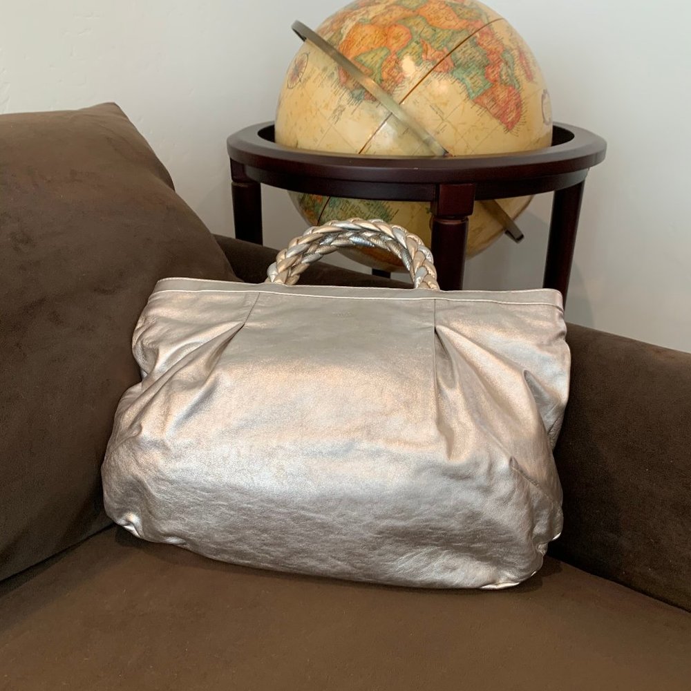 Authentic Furla Silver Handbag